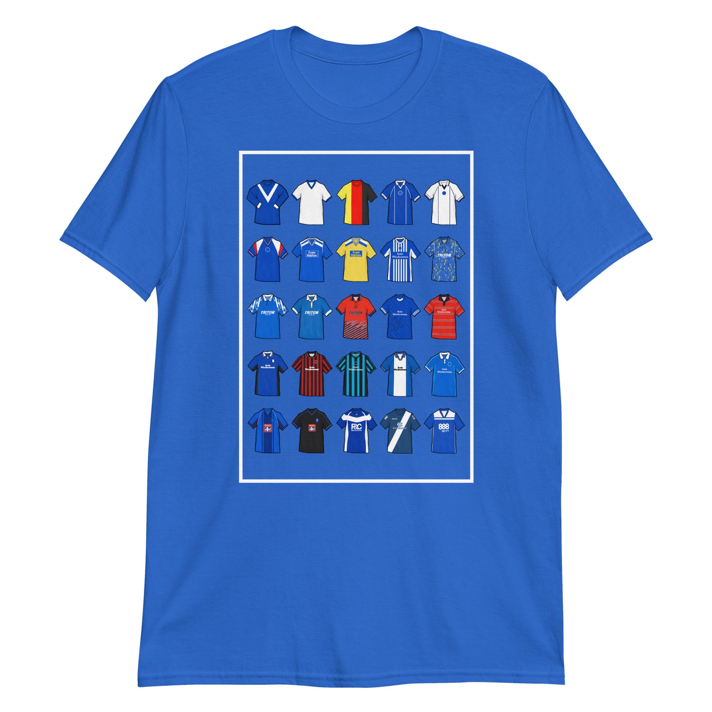 This T-shirt design is inspired by Birmingham City FC’s legendary kits, blending the club’s signature royal blue and white with a sleek, modern edge. Featuring retro jersey patterns and rich textured details, it celebrates the proud history and enduring spirit of the Blues. A perfect fusion of classic football heritage and contemporary street style—designed for true Birmingham City supporters