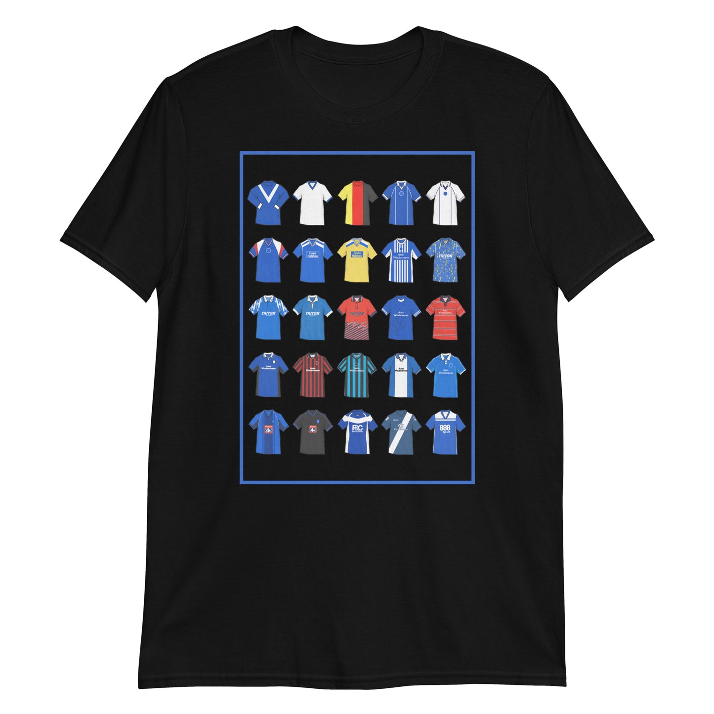 This T-shirt design is inspired by Birmingham City FC’s legendary kits, blending the club’s signature royal blue and white with a sleek, modern edge. Featuring retro jersey patterns and rich textured details, it celebrates the proud history and enduring spirit of the Blues. A perfect fusion of classic football heritage and contemporary street style—designed for true Birmingham City supporters