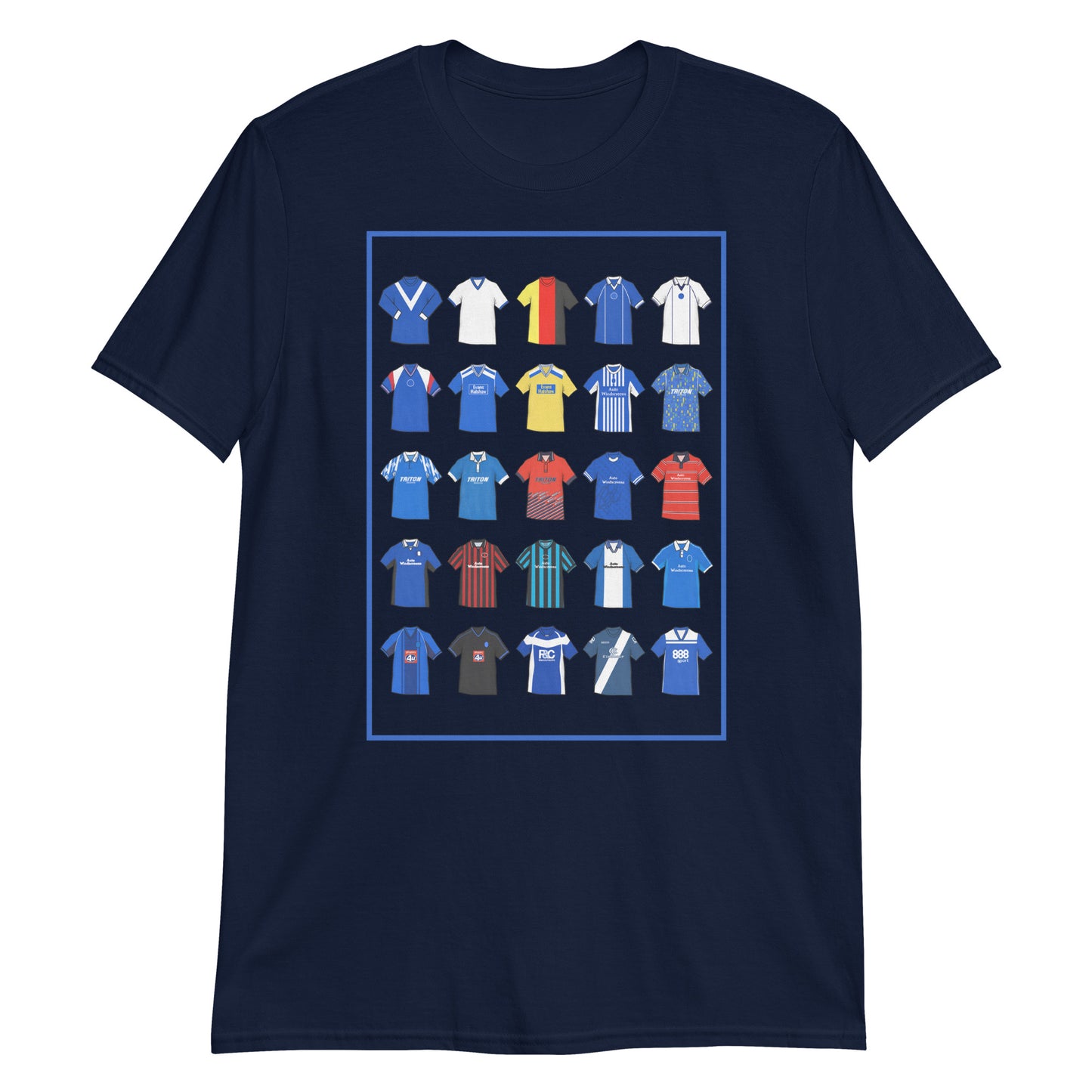 This T-shirt design is inspired by Birmingham City FC’s legendary kits, blending the club’s signature royal blue and white with a sleek, modern edge. Featuring retro jersey patterns and rich textured details, it celebrates the proud history and enduring spirit of the Blues. A perfect fusion of classic football heritage and contemporary street style—designed for true Birmingham City supporters