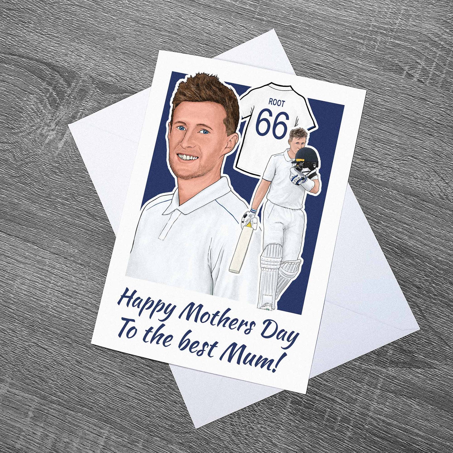 Happy Mothers Day inspired Joe Root cricket England card!