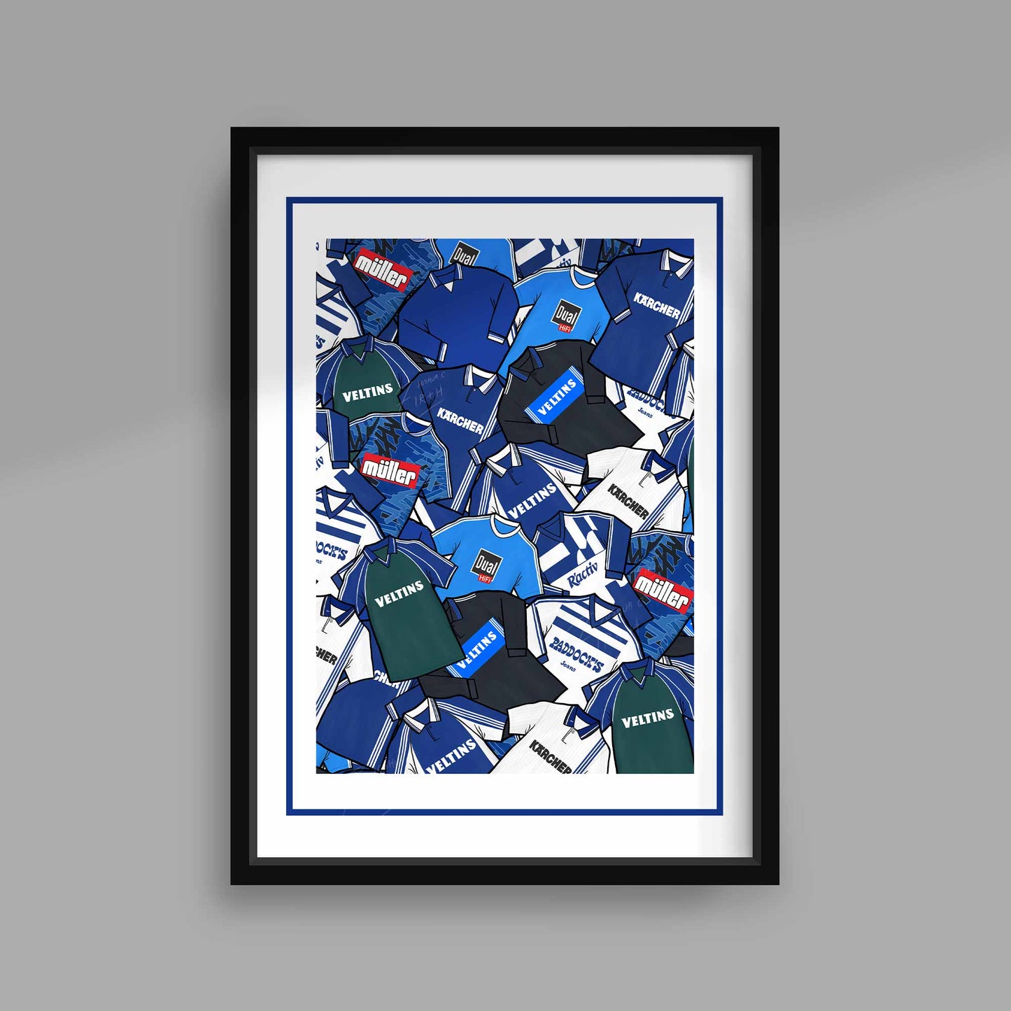 Artwork inspired by the retro shirts of FC Schalke 04, one of the biggest clubs in German football history