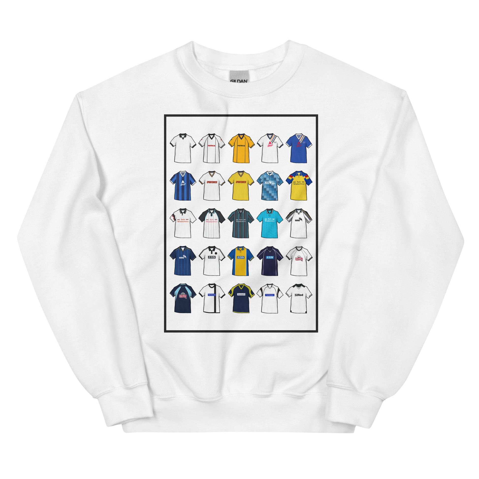 Show your Rams pride with this Retro Derby County FC Sweatshirt perfect for fans who love vintage football style. Made from a pre-shrunk cotton-polyester blend, it offers a soft feel, classic fit, and durable stitching. Featuring Derby’s iconic black and white design, it’s ideal for match days, casual wear, or as a thoughtful Derby County gift. Celebrate the club’s proud history and stay comfortable in timeless Derby County FC fashion — a must-have for every true Rams supporter.