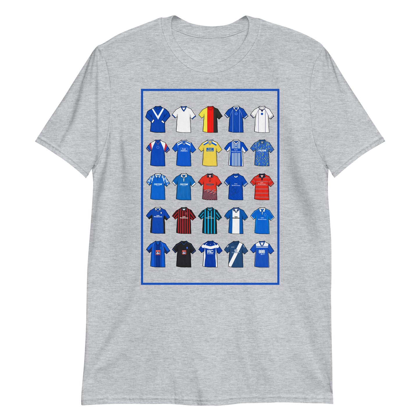 This T-shirt design is inspired by Birmingham City FC’s legendary kits, blending the club’s signature royal blue and white with a sleek, modern edge. Featuring retro jersey patterns and rich textured details, it celebrates the proud history and enduring spirit of the Blues. A perfect fusion of classic football heritage and contemporary street style—designed for true Birmingham City supporters