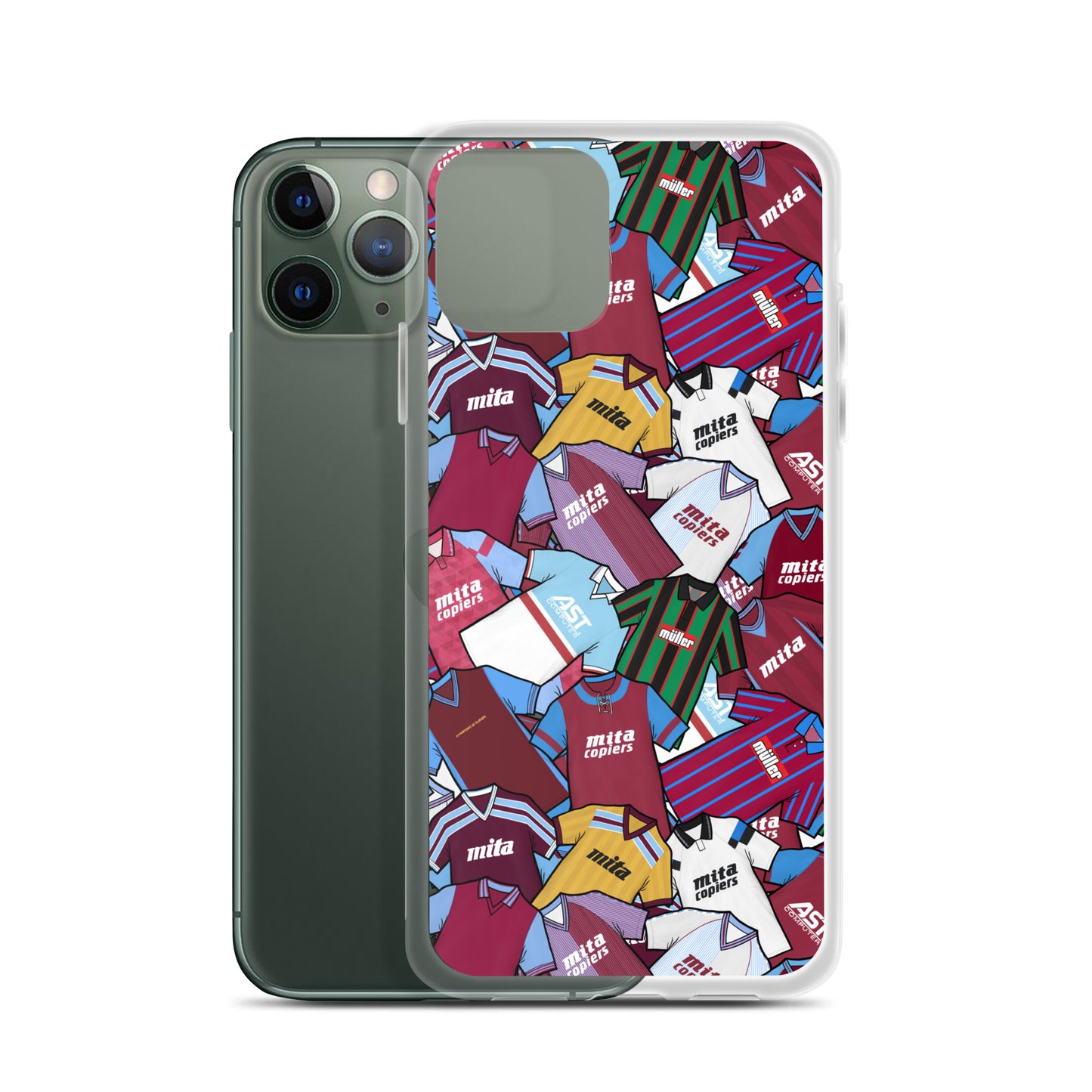Unique and high-quality phone cases showcasing artwork of Aston Villa's retro jerseys. Stand out from the crowd with these stylish and nostalgic designs - perfect for any Villa fan looking to add a touch of retro flair to their phone