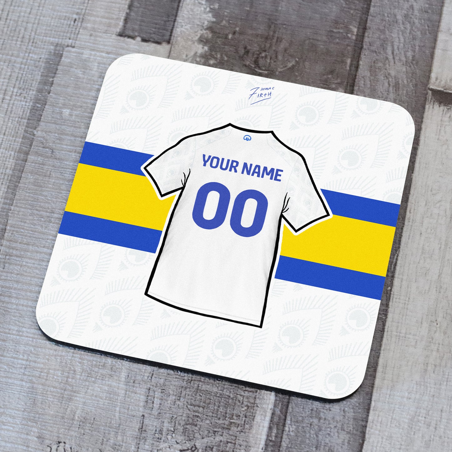 Personalised Leeds Shirts 2023/24 Football Coaster