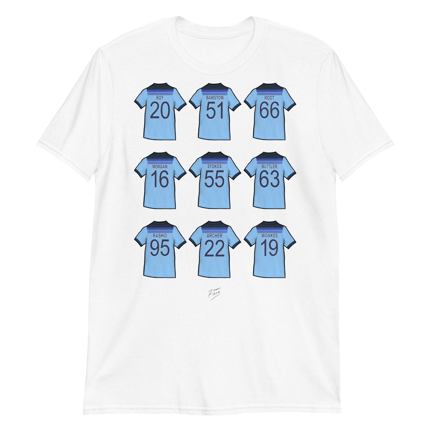 White England Cricket t-shirt celebrating the World Cup in 2019