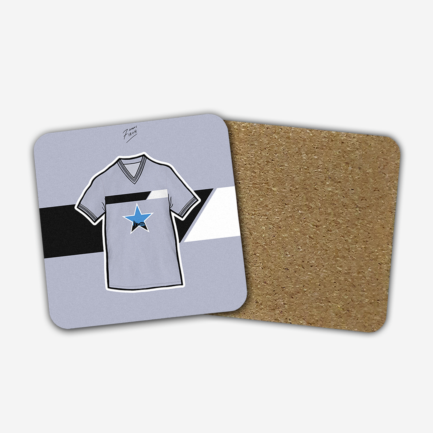 Newcastle 1985-87 Away Shirt Memorabilia Hand Sublimated Football Coaster