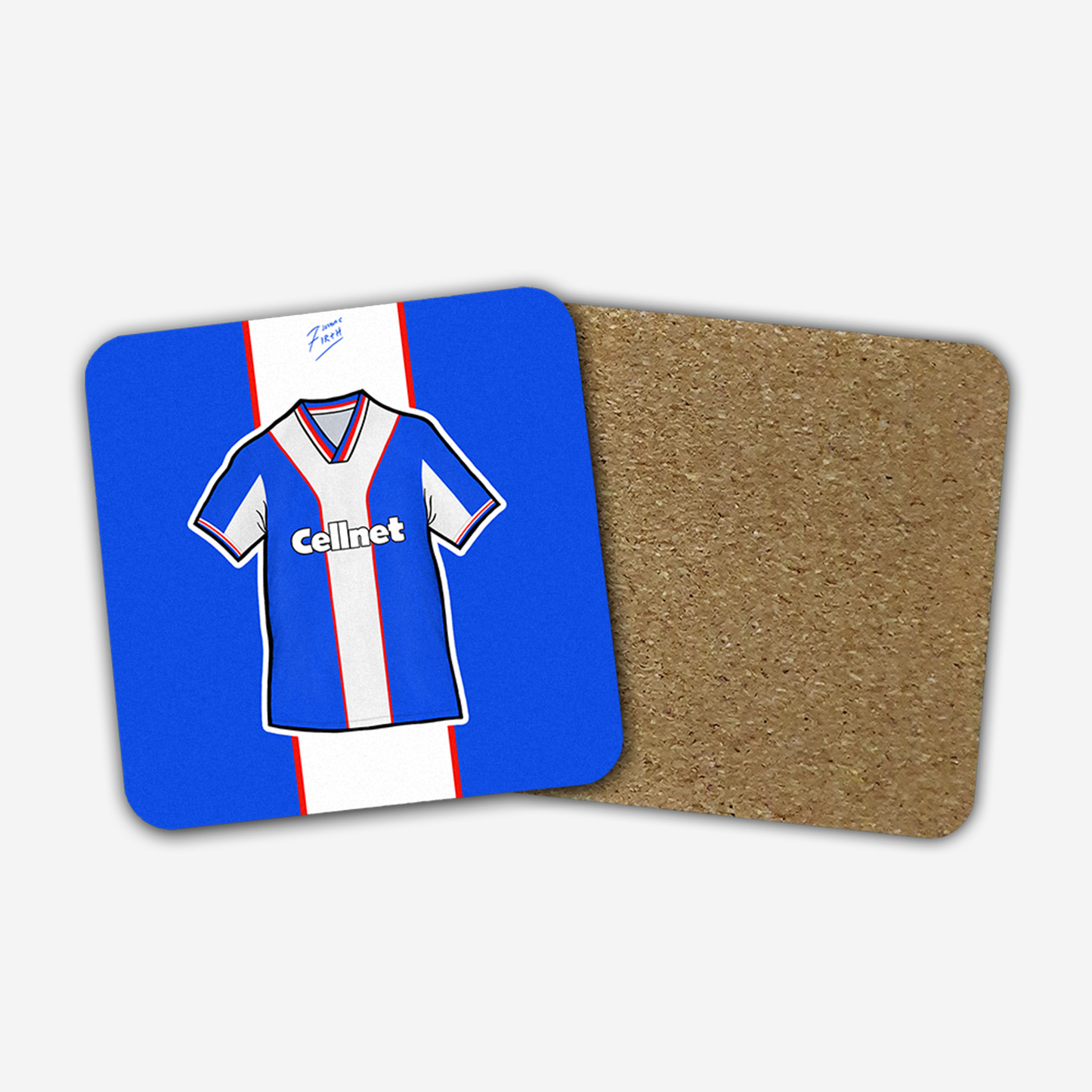 Middlesbrough 1997-98 Away Shirt Memorabilia Hand Sublimated Football Coaster