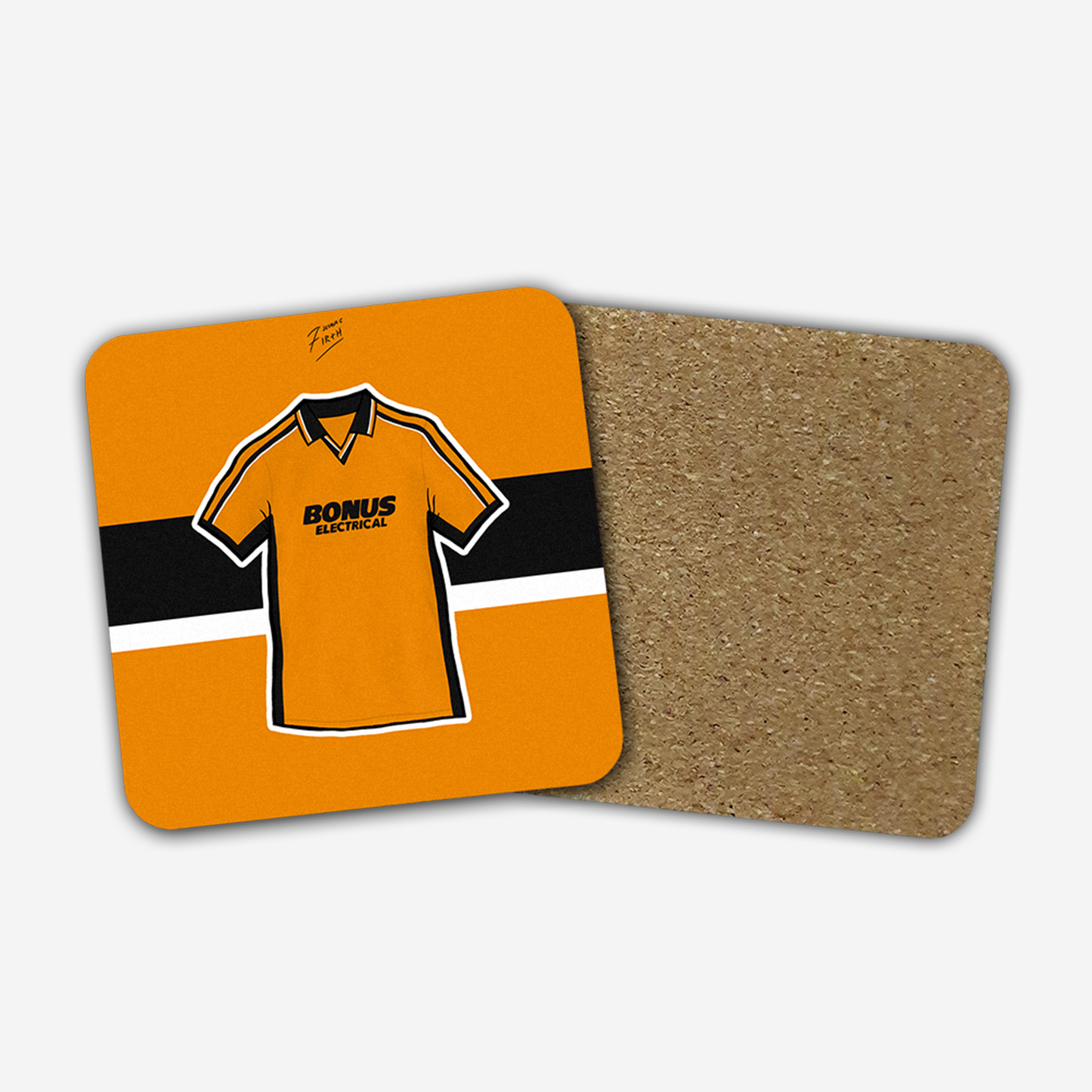 Hull 2002-04 Home Shirt Memorabilia Hand Sublimated Football Coaster