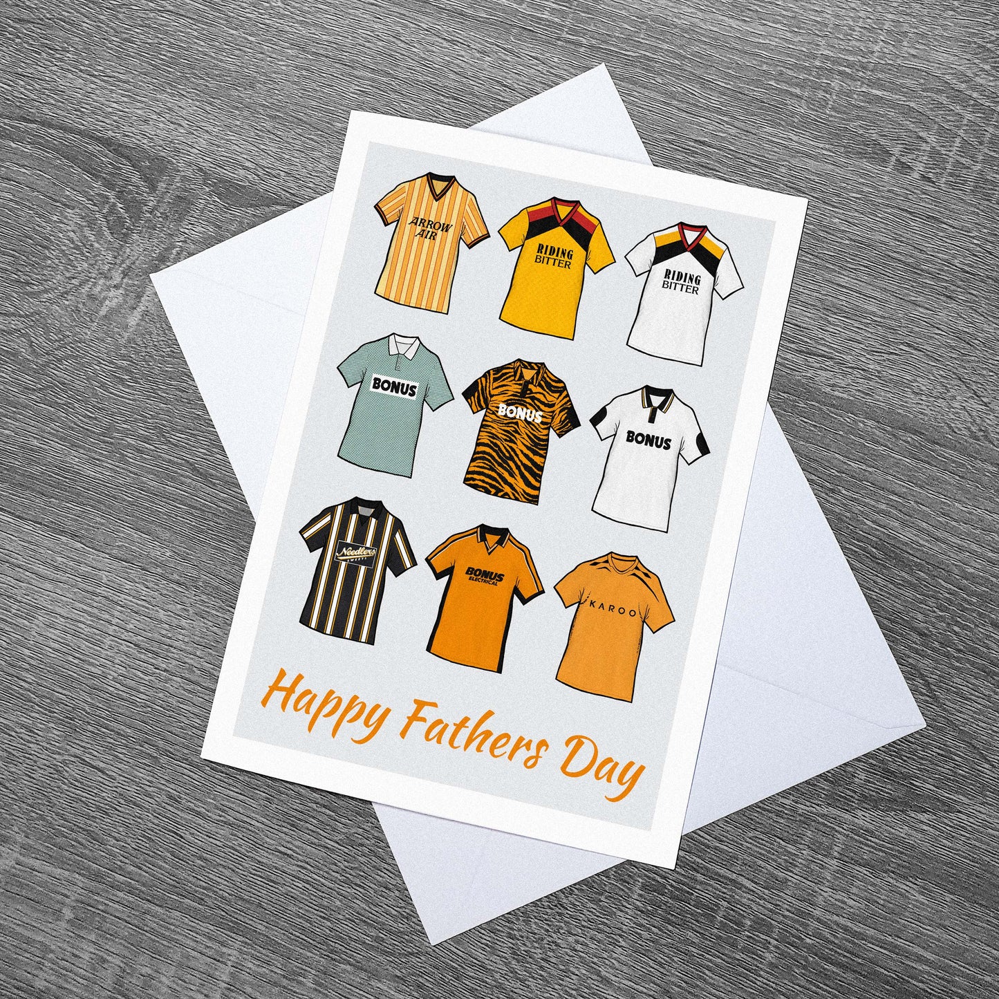Hull City Football Retro Fathers Day Card