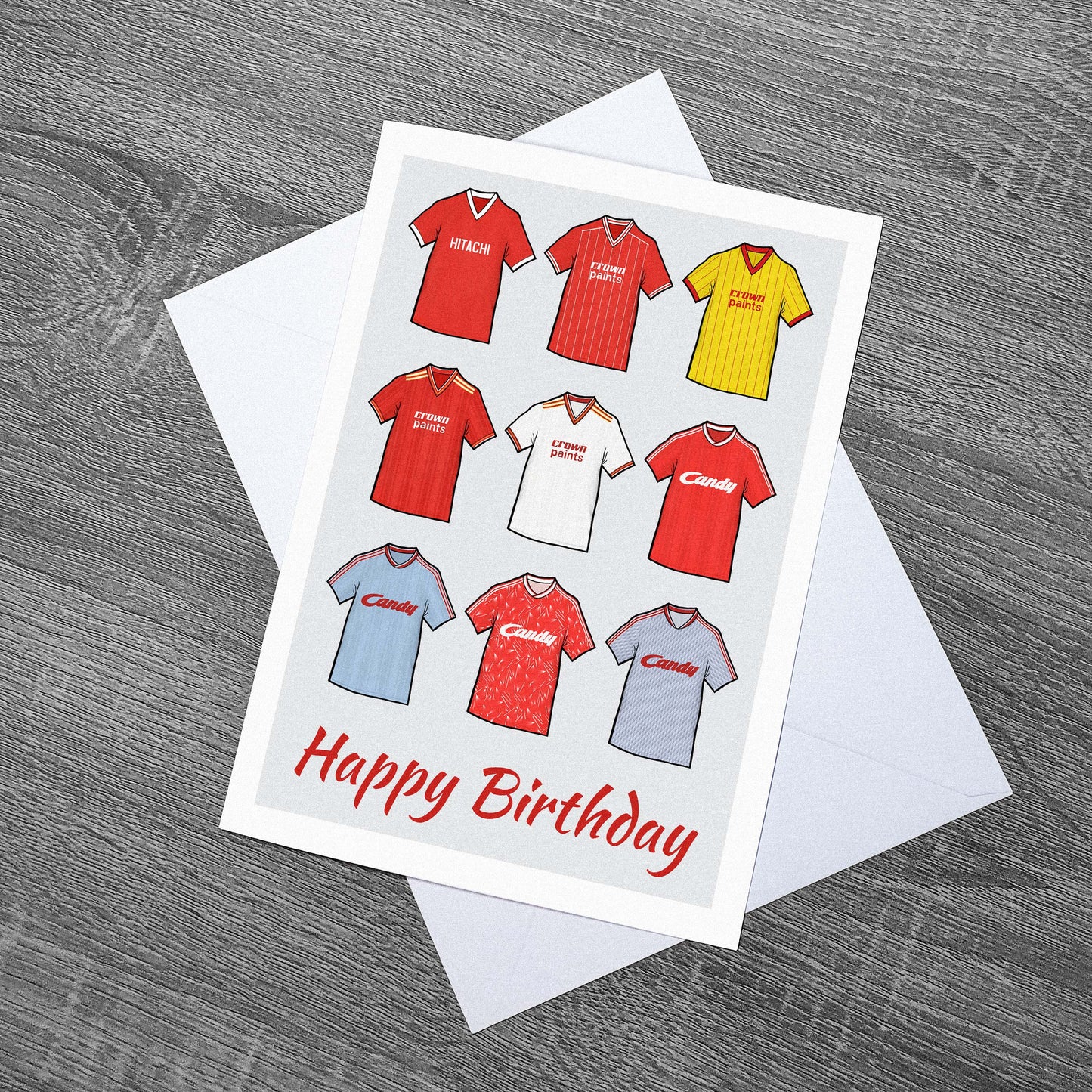 Liverpool Football Club Themed Retro Birthday Card