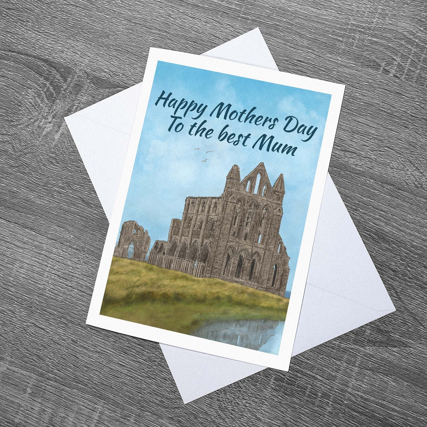 Happy Birthday Whitby Abbey North Yorkshire Greetings Card With Envelope