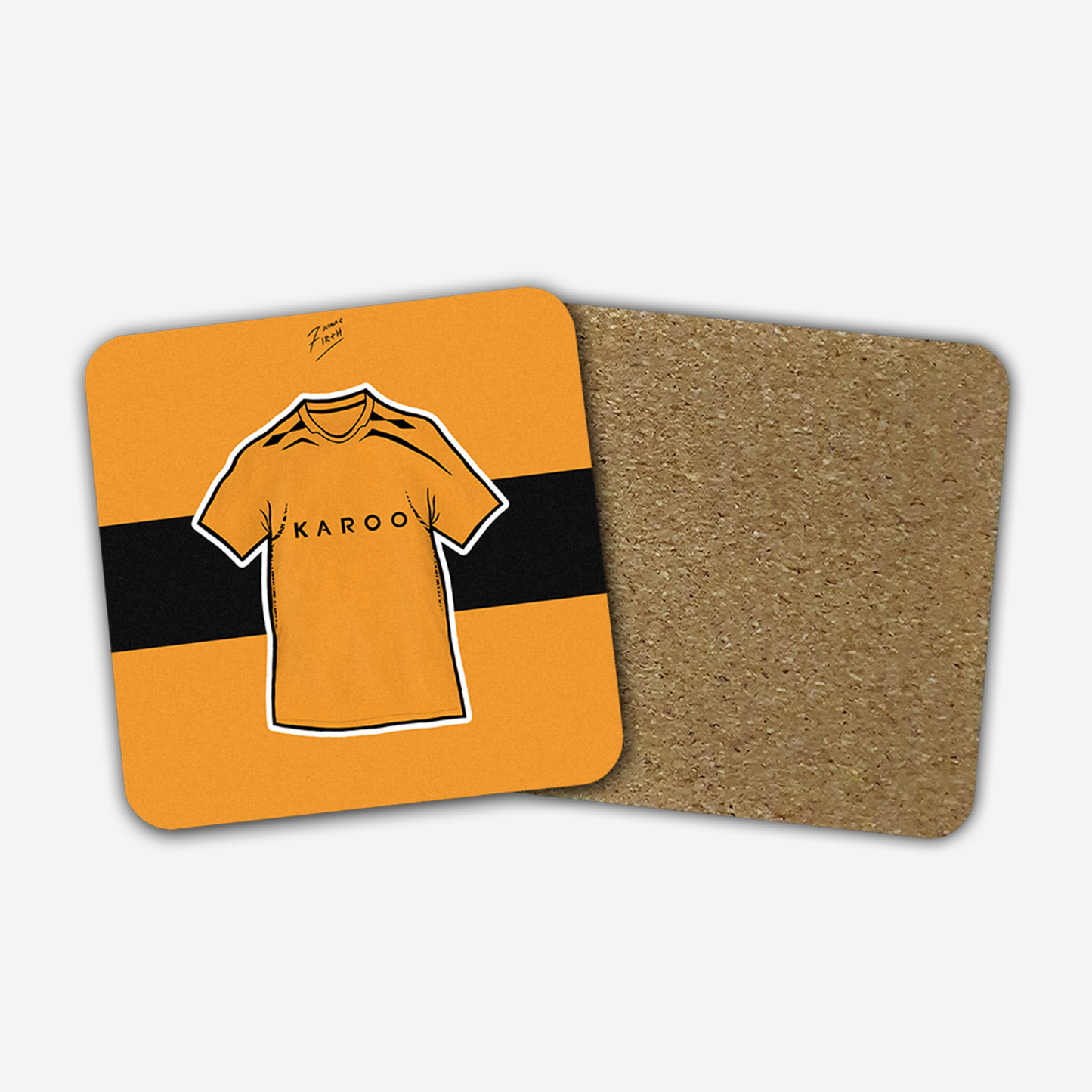 Hull 2007/08 Home Shirt Memorabilia Hand Sublimated Football Coaster