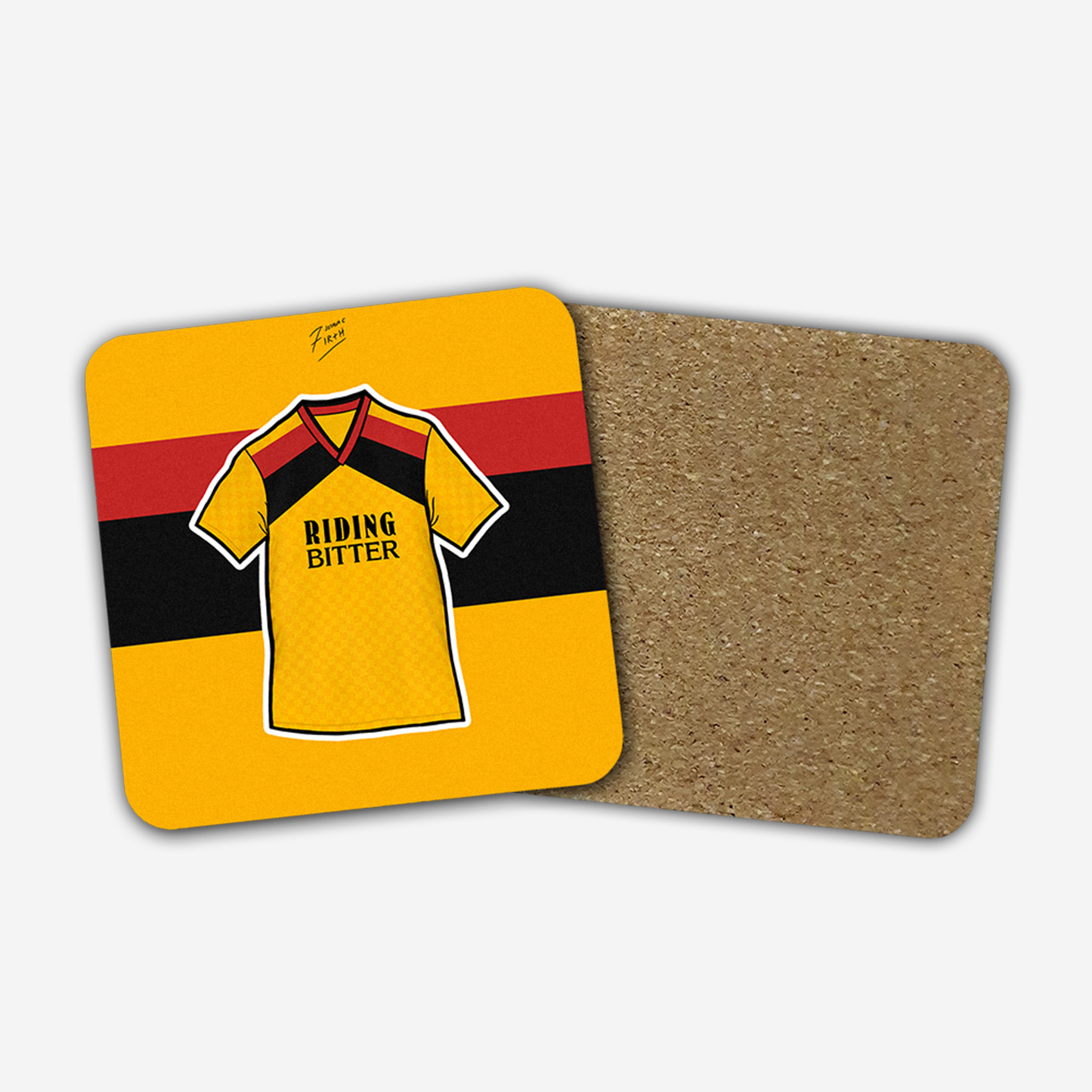 Hull 1988/89 Home Shirt Memorabilia Hand Sublimated Football Coaster