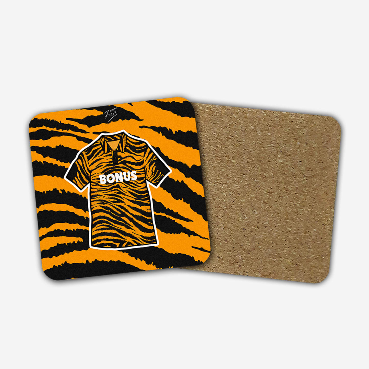 Hull 1992/93 Home Shirt Memorabilia Hand Sublimated Football Coaster