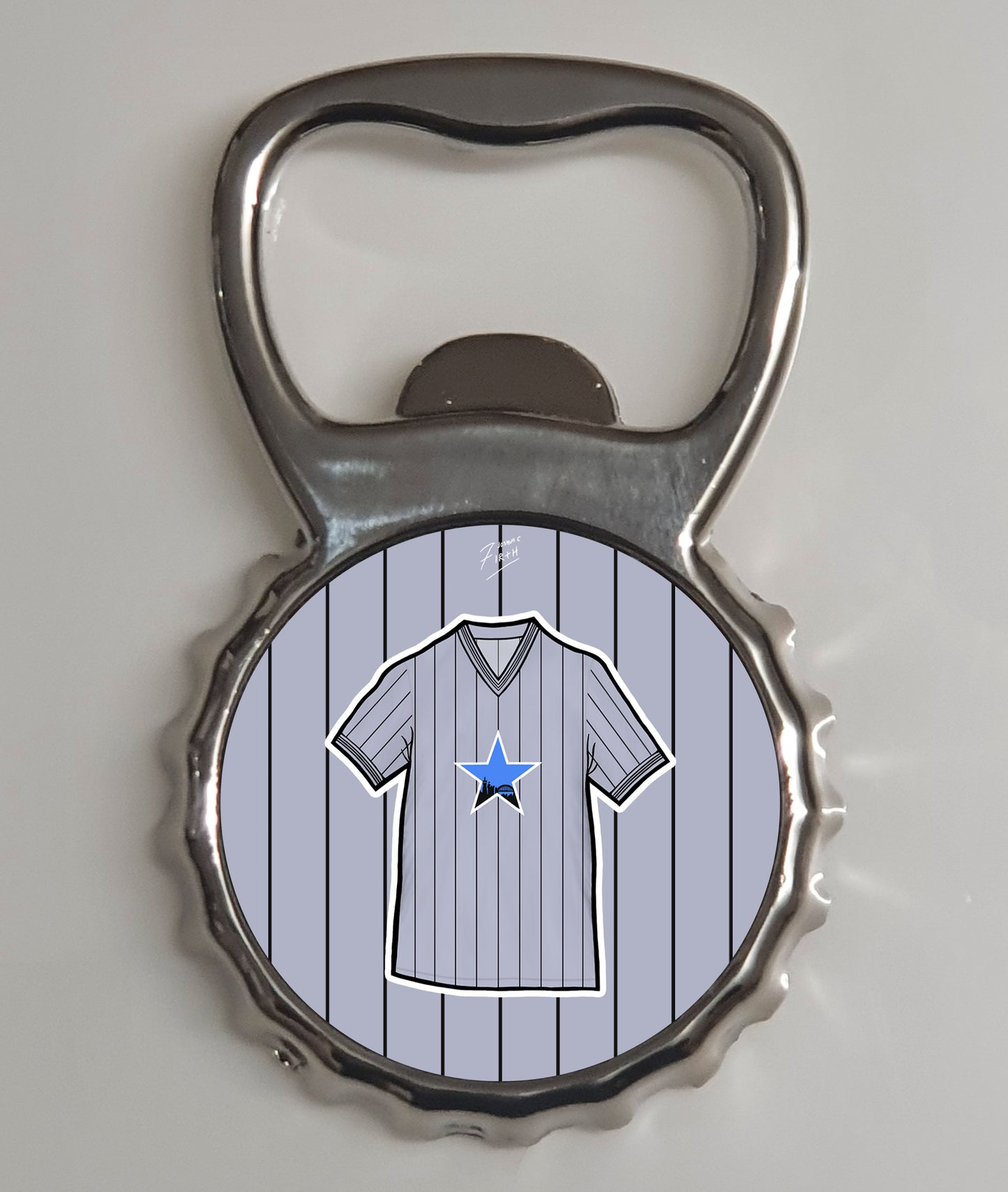 Newcastle 1983-85 Away Shirt Memorabilia Metal Bottle Opener Fridge Magnet