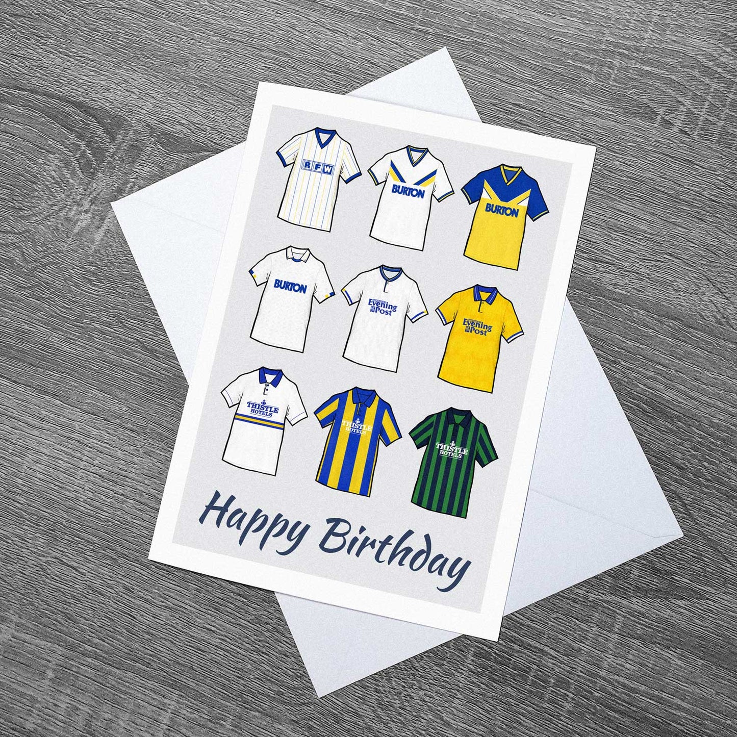 Leeds United Themed Retro Birthday Card