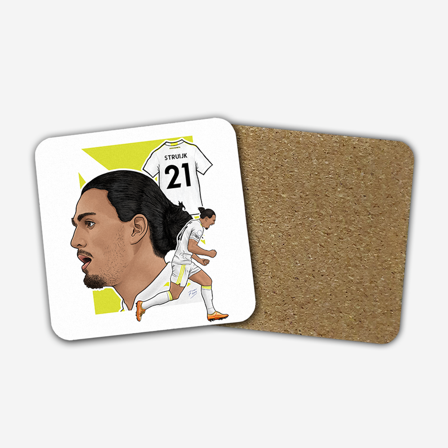 Pascal Struijk Leeds Memorabilia Hand Sublimated Football Coaster
