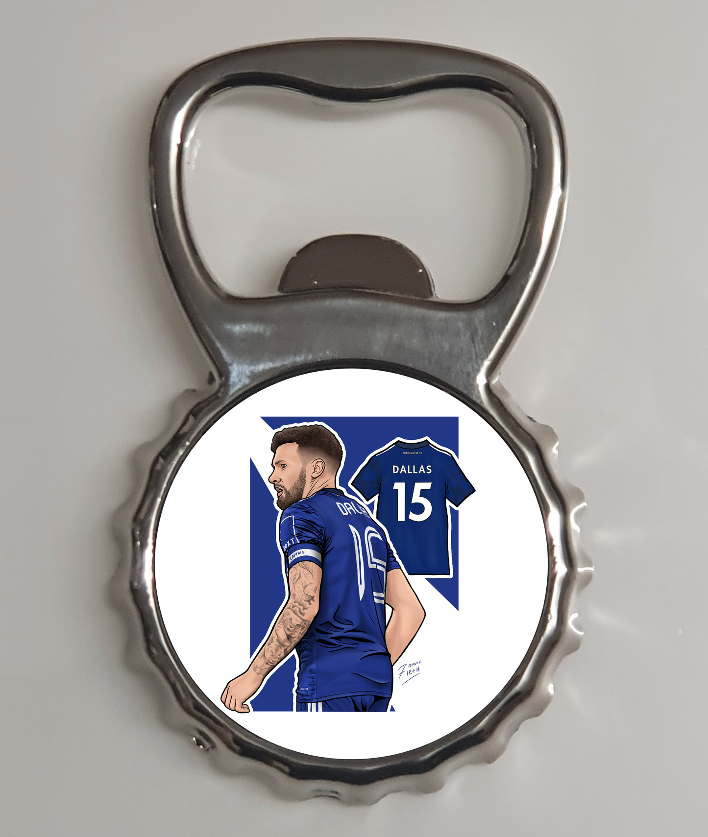 Stuart Dallas Leeds Memorabilia Metal Bottle Opener Fridge Magnet
