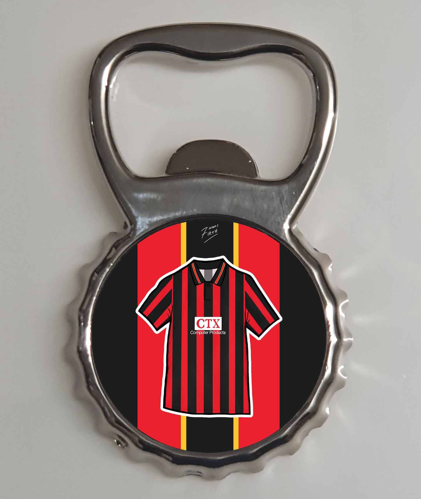 Watford 1996/97 Away Shirt Memorabilia Metal Bottle Opener Fridge Magnet