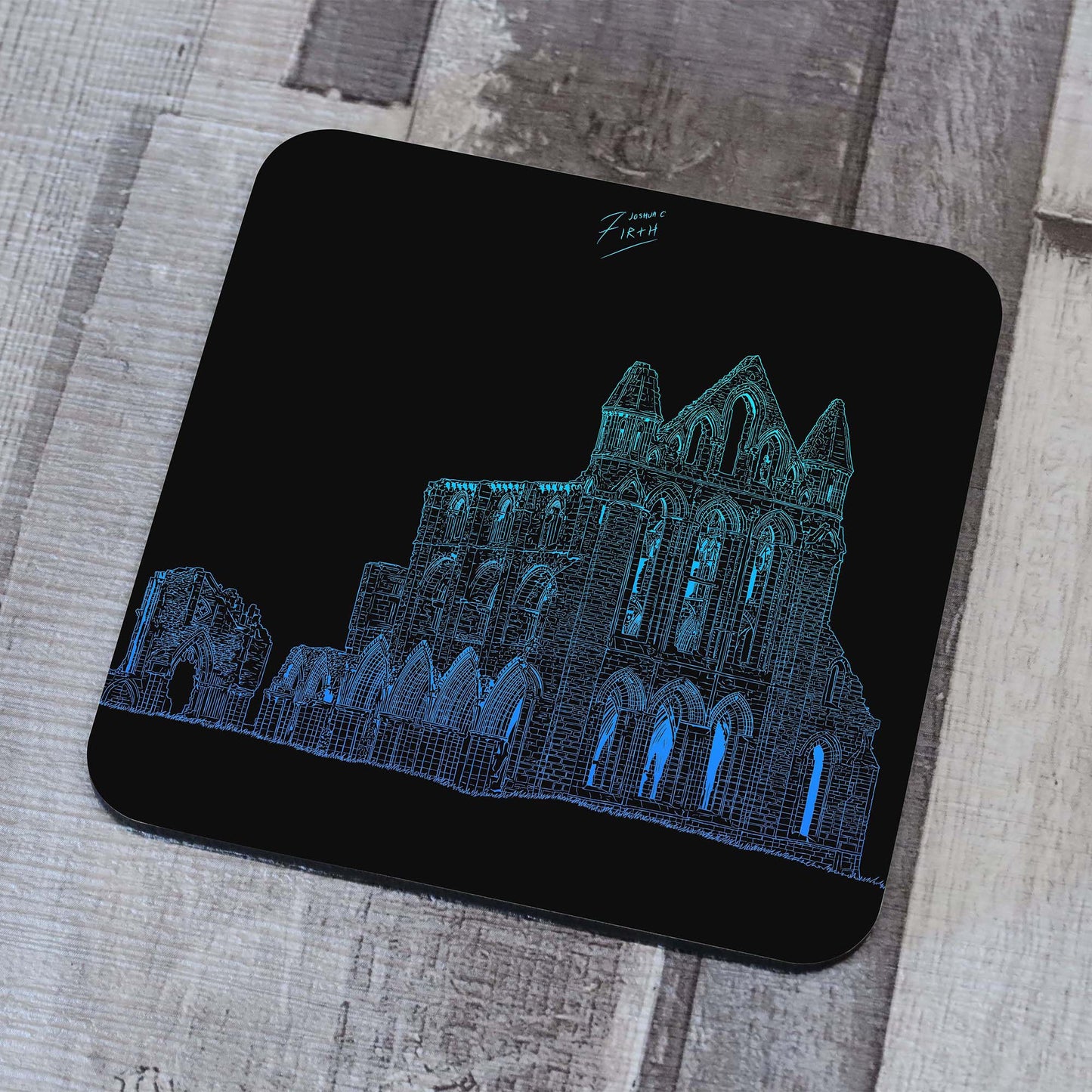 Coaster of Whitby Abbey, North Yorkshire. Inspired by one of Yorkshire's famous landmarks
