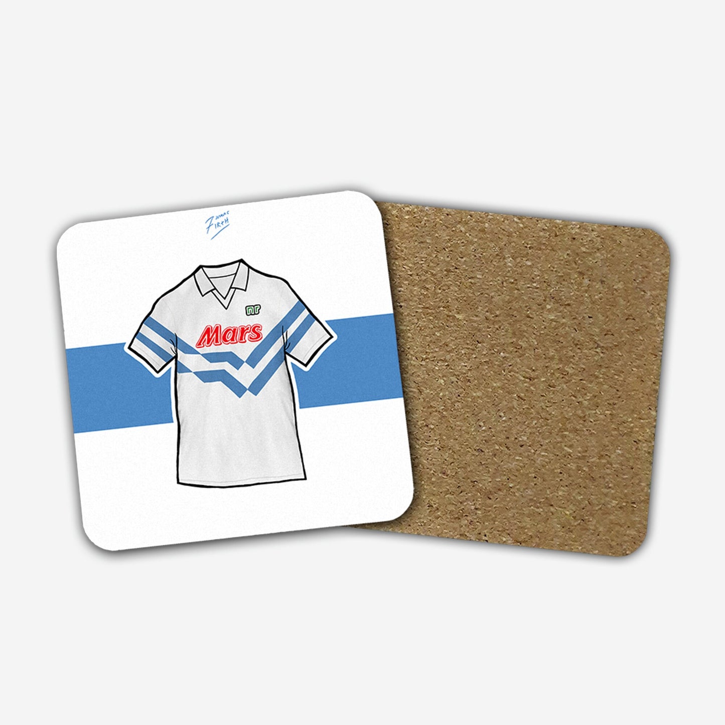 Napoli 1989/90 Away Shirt Memorabilia Hand Sublimated Football Coaster