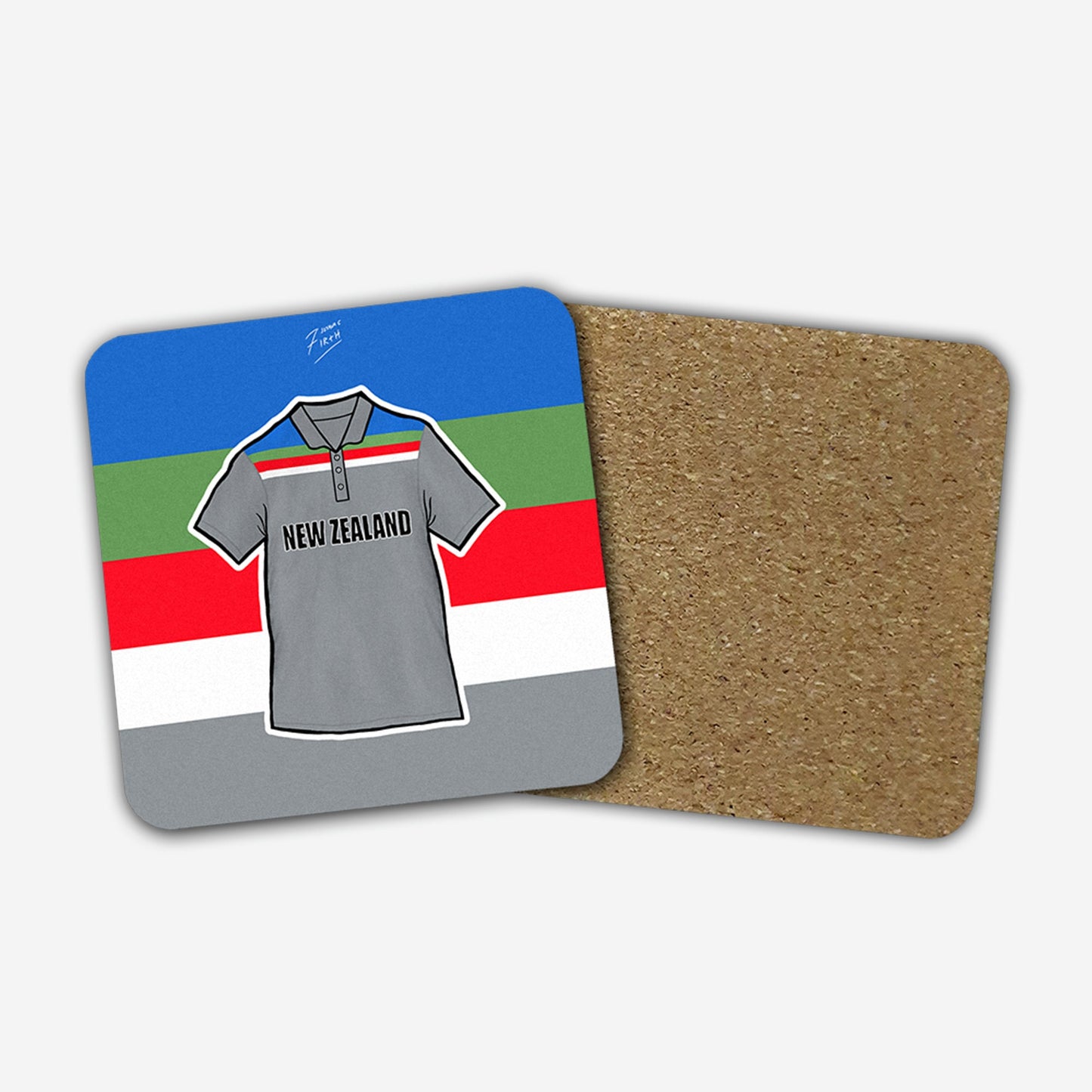 New Zealand drinks coaster Inspired by the cricket World Cup competition of 1992