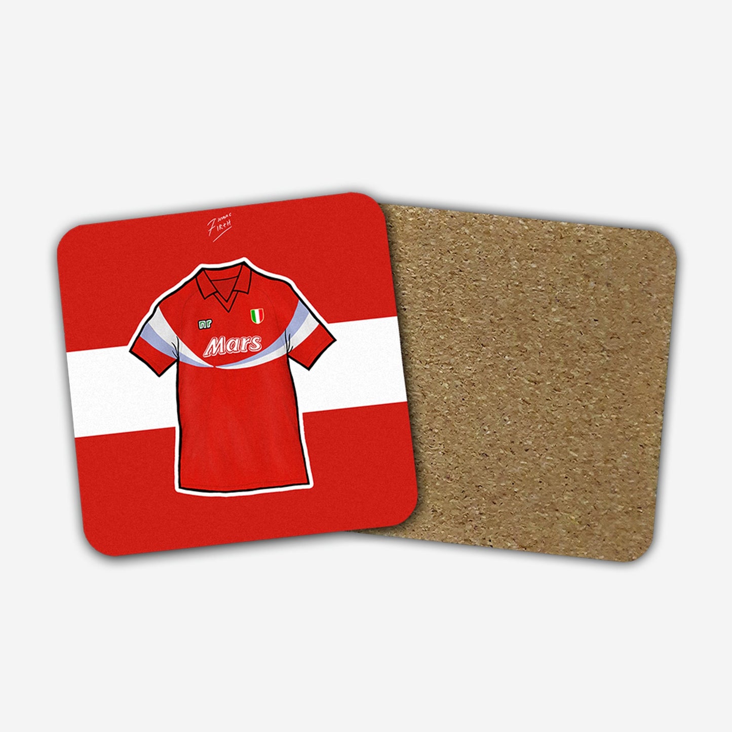 Napoli 1990/91 Third Shirt Memorabilia Hand Sublimated Football Coaster