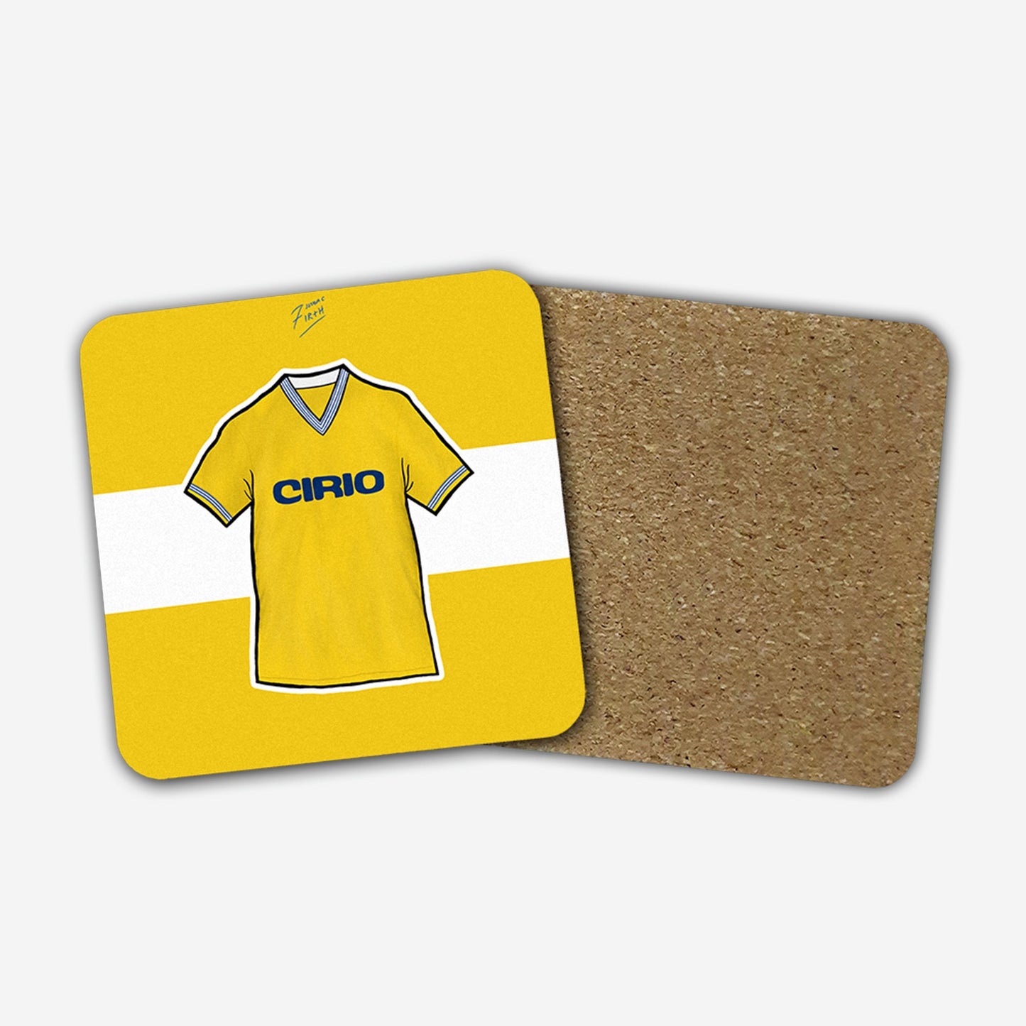 Napoli 1984/85 Away Shirt Memorabilia Hand Sublimated Football Coaster