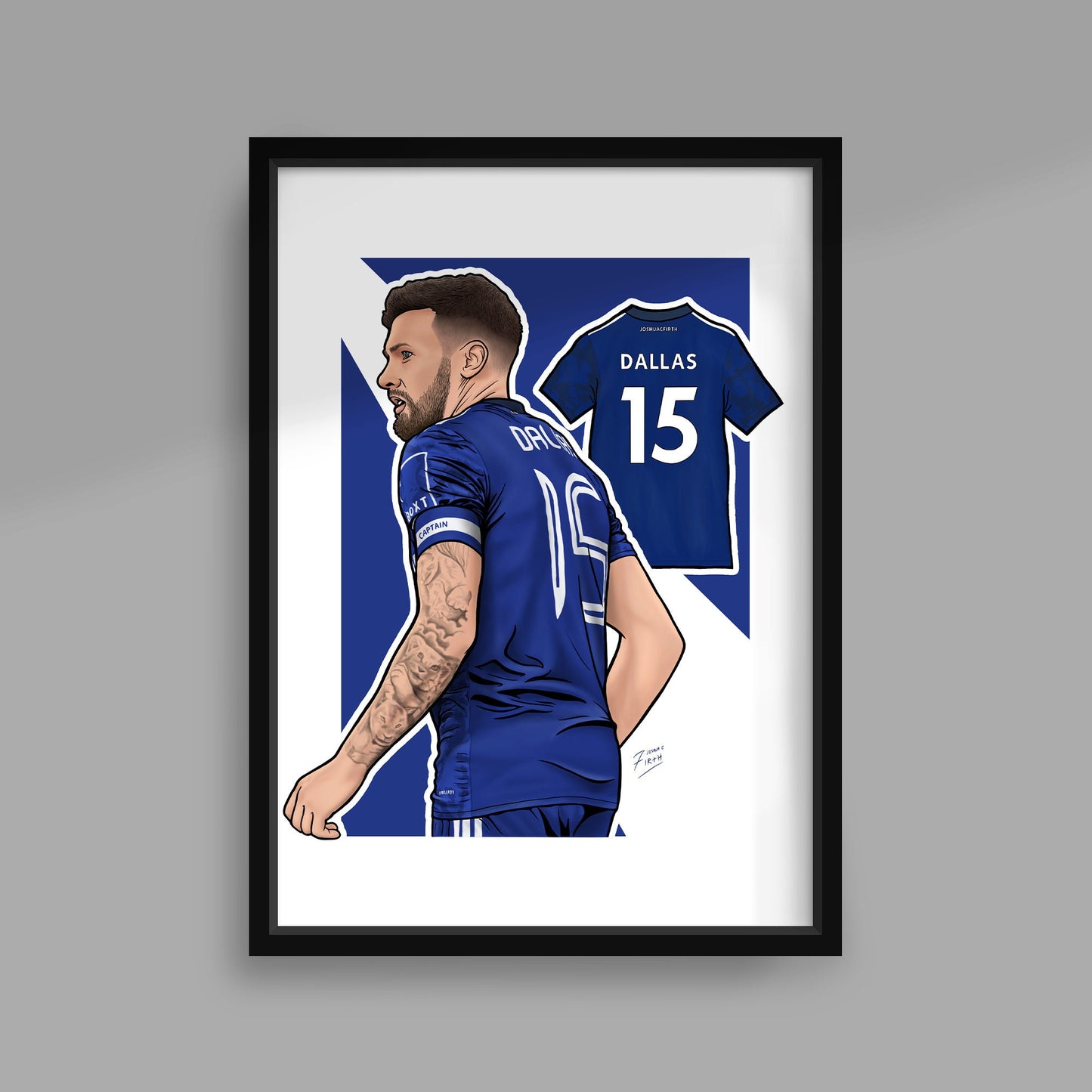 Stuart Dallas Leeds Memorabilia Handmade Illustrated A4 Poster Print