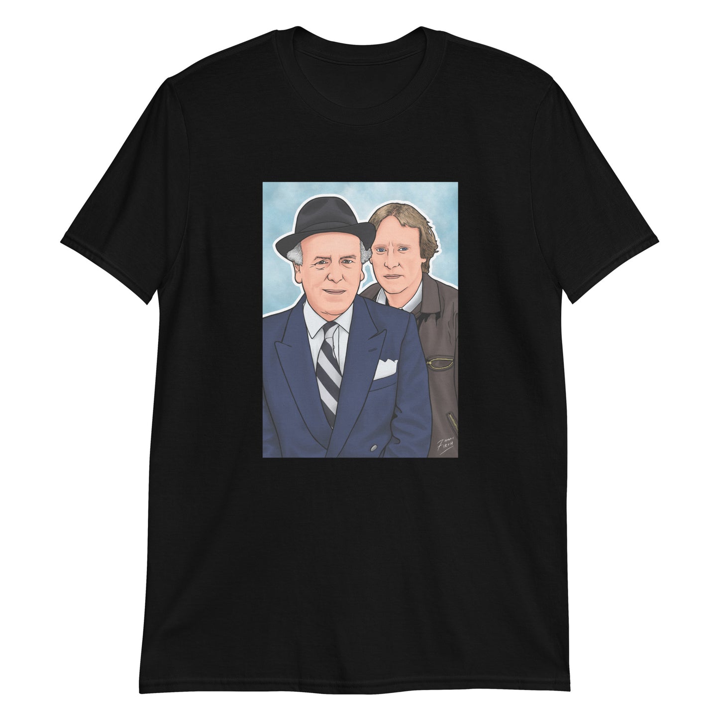 Black Arthur Daley & Terry McCann, George Cole, Dennis Waterman from Minder T-Shirt