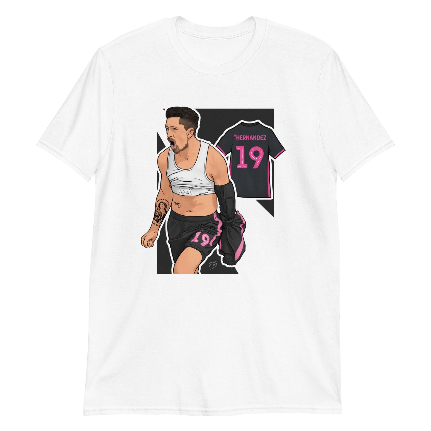 Pablo Hernández Leeds Legend Football T-Shirt Illustrated