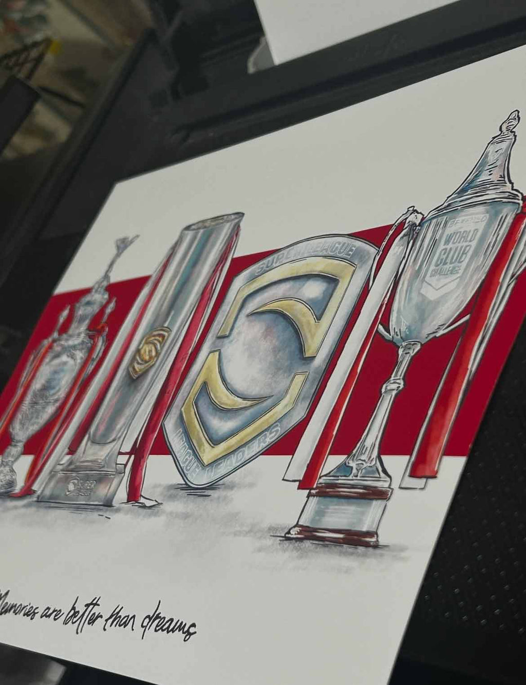 Hull Kingston Rovers Historic Trophy Winners Inspired Rugby Print