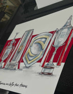Hull Kingston Rovers Historic Trophy Winners Inspired Rugby Print