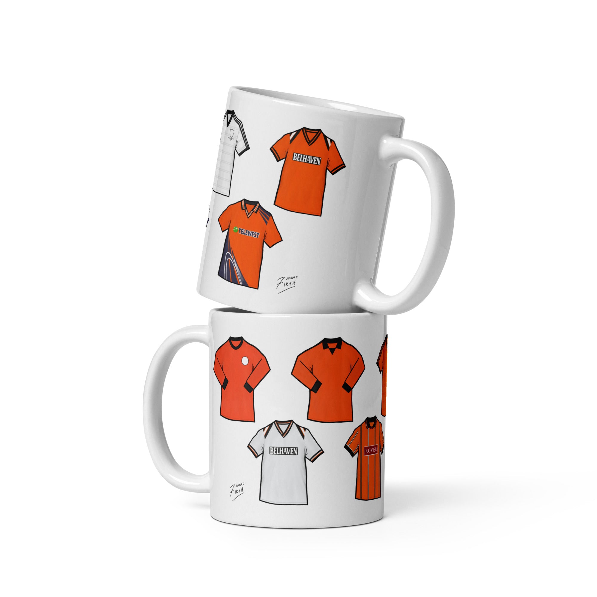 A mug inspired by those famous historical classic football jerseys of Dundee United Football Club. An unofficial take on one of Scotland's finest football clubs who play at Tannadice Park
