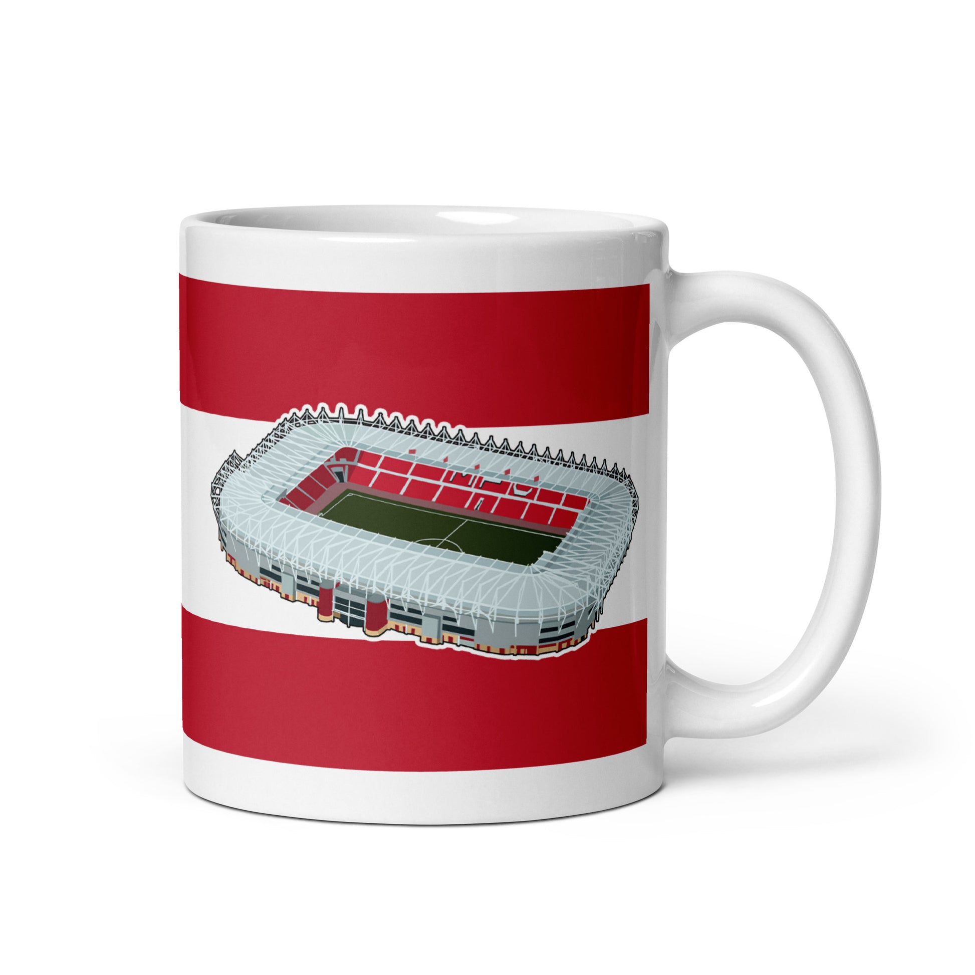 Mug featuring artwork of the home of Middlesbrough Football Club, The Riverside Stadium in North Yorkshire