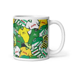Commemorate your Yeovil Town allegiance with this meticulously crafted ceramic mug, adorned with an exquisite collage of iconic football jerseys. A singular, fan-initiated gift for ardent supporters.