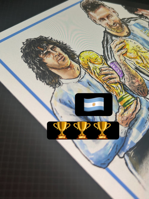 This artwork showcases some of Argentina’s most famous football players, including Mario Kempes, Lionel Messi and Diego Maradona. These three legends have made Argentina proud and are cherished by everyone in the country. 