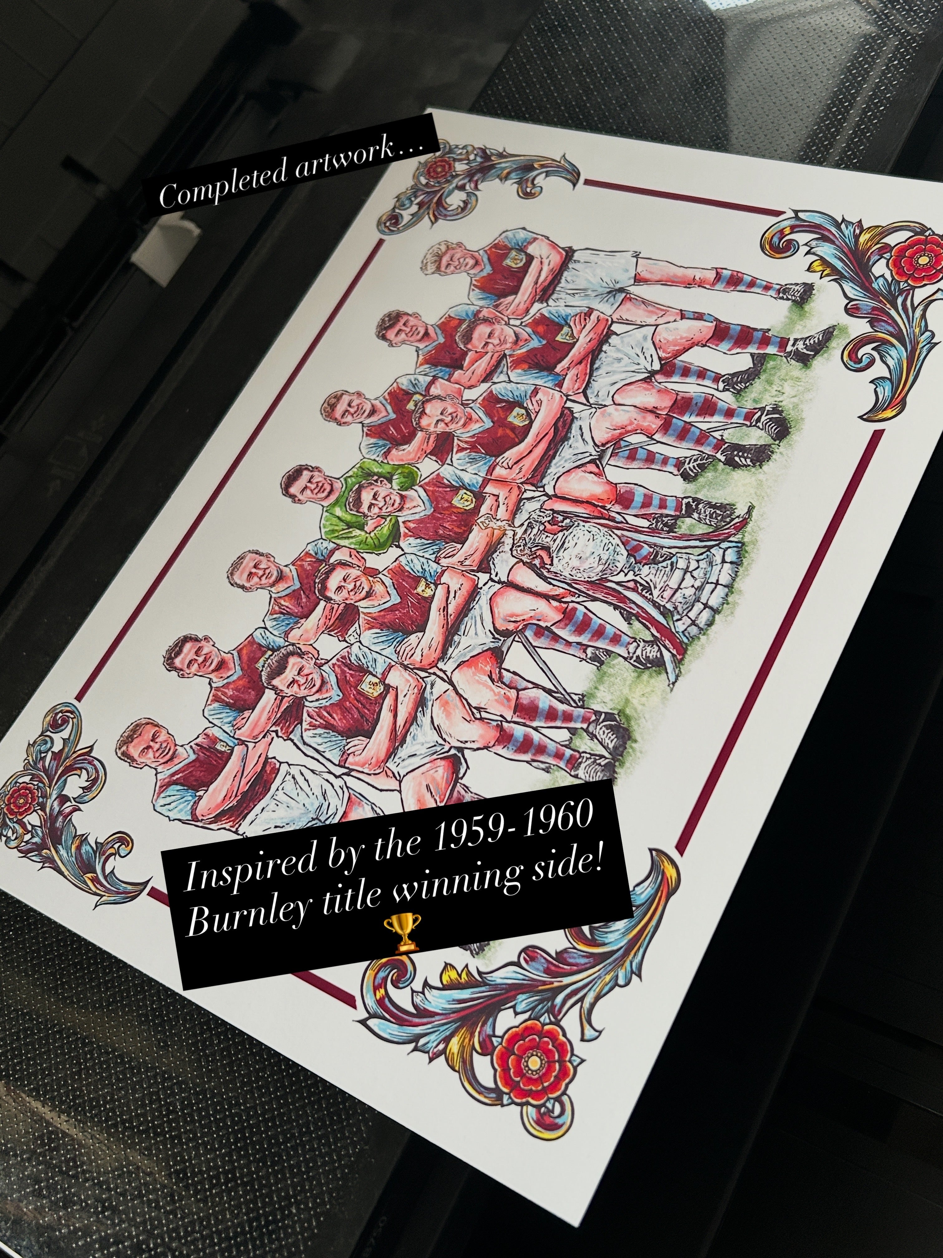 Burnley Inspired 1959-1960 Title Winners Football Print