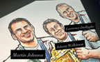 England 2003 Rugby World Cup Legends - Johnson, Wilkinson & Dallaglio Print