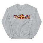 A detailed view of the Northampton Town FC retro sweatshirt featuring a bold Northamptonshire flag and a vintage collage of classic Cobblers football shirts on the front. This stylish design celebrates the proud history and heritage of Northampton Town Football Club. Perfect for match days, casual wear, or as a thoughtful gift for any supporter, this sweatshirt captures true Cobblers pride and timeless football spirit in a classic retro look.