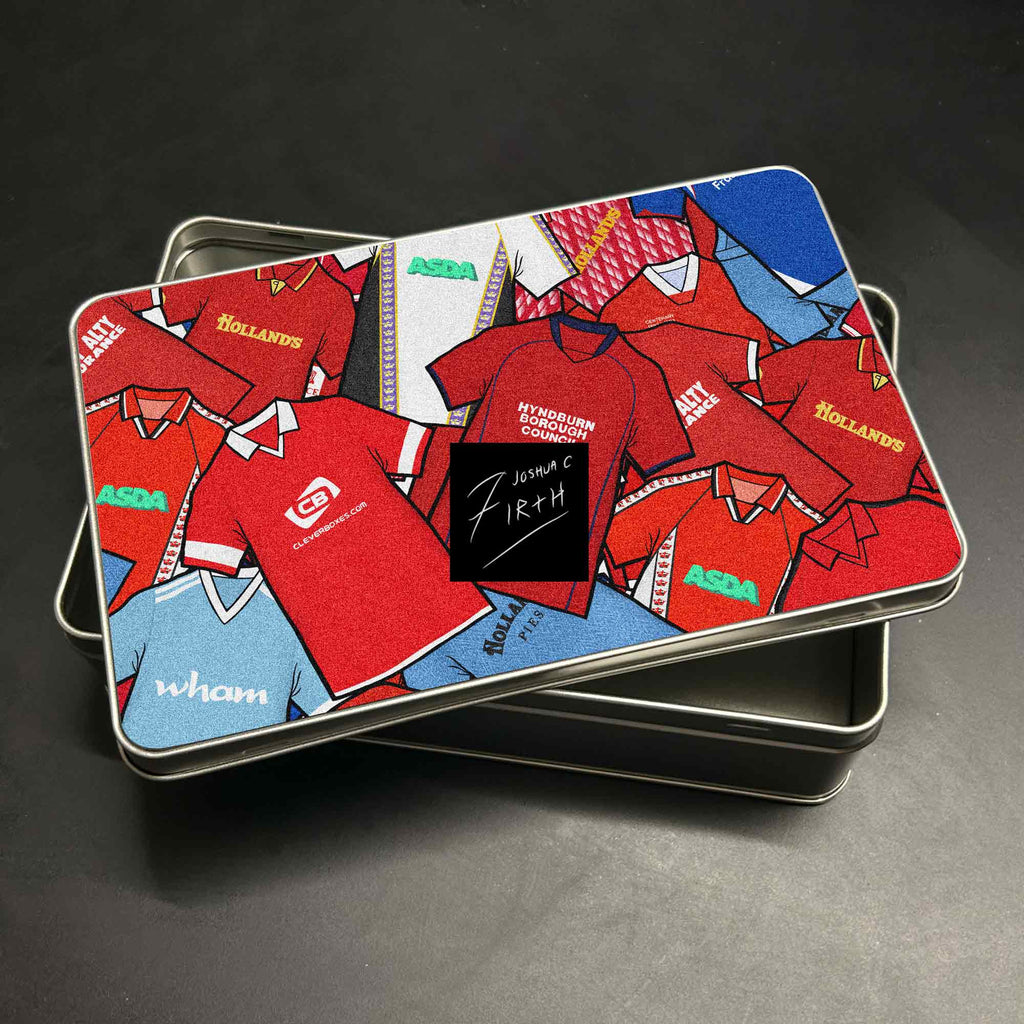 Accrington Stanley Inspired Football Retro Shirts Metal Sweets / Biscuit Tin