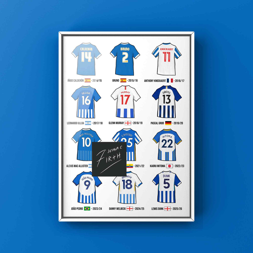 Icons of Brighton Retro Shirts Football Print