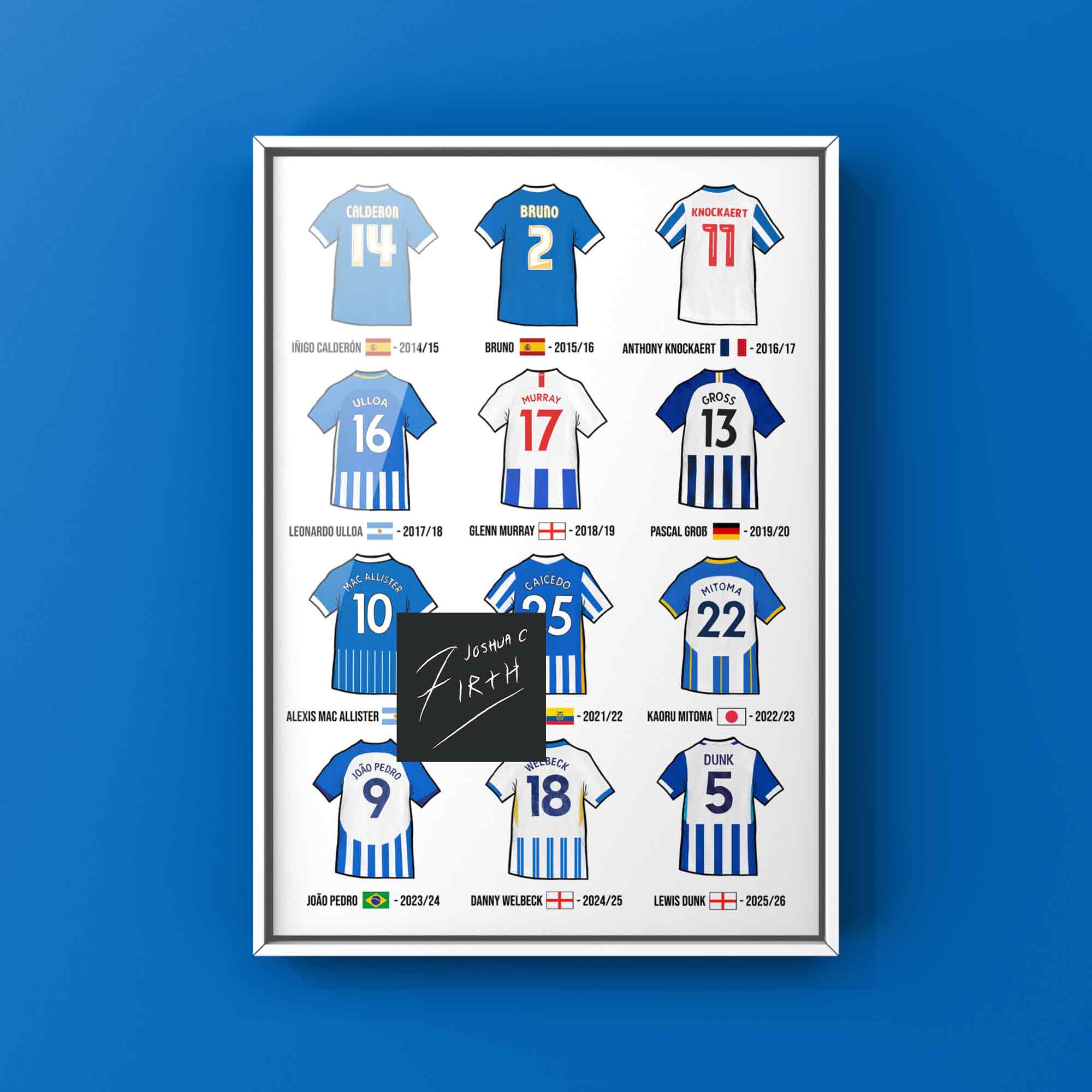 Icons of Brighton Retro Shirts Football Print