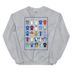 This sweatshirt design takes its cue from the iconic blue and white of Barrow AFC, blending vintage jersey textures with a bold, modern edge. With subtle nods to classic kits and the club’s proud history, it’s a tribute to the enduring legacy of the Bluebirds—crafted for comfort, built for true supporters