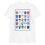 This T-shirt design draws inspiration from Barrow AFC’s iconic football shirts, showcasing bold blue and white elements with a modern twist. Featuring vintage jersey patterns and textured details, it pays tribute to the club’s proud heritage and lasting legacy. A perfect blend of classic football culture and fresh, contemporary style—made for true Bluebirds fans