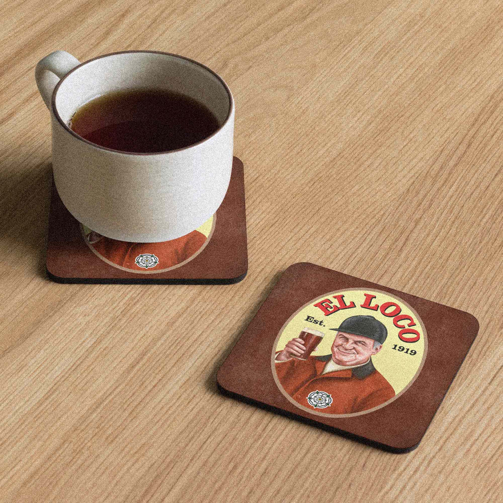 The El Loco Marcelo Bielsa coaster, inspired by the Tetley’s Bitter beer logo and featuring Leeds United design, makes a great Yorkshire football fan gift.