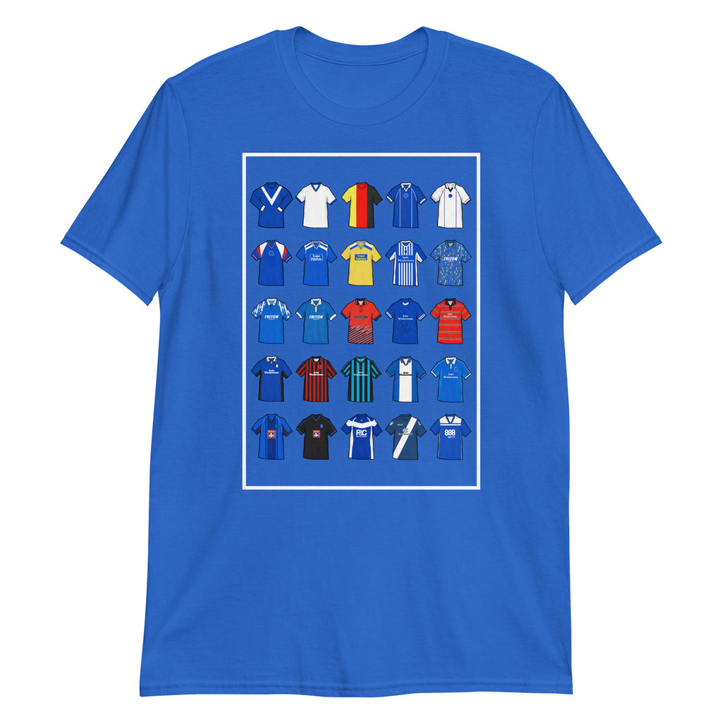 This T-shirt design is inspired by Birmingham City FC’s legendary kits, blending the club’s signature royal blue and white with a sleek, modern edge. Featuring retro jersey patterns and rich textured details, it celebrates the proud history and enduring spirit of the Blues. A perfect fusion of classic football heritage and contemporary street style—designed for true Birmingham City supporters