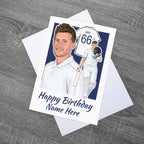 Custom Joe Root Birthday England Cricket Card. Personalise with whatever name you'd like!