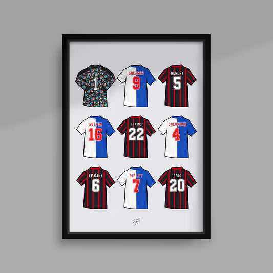 Inspired by the legends of Blackburn Rovers featuring names from that title winning side from the 90s
